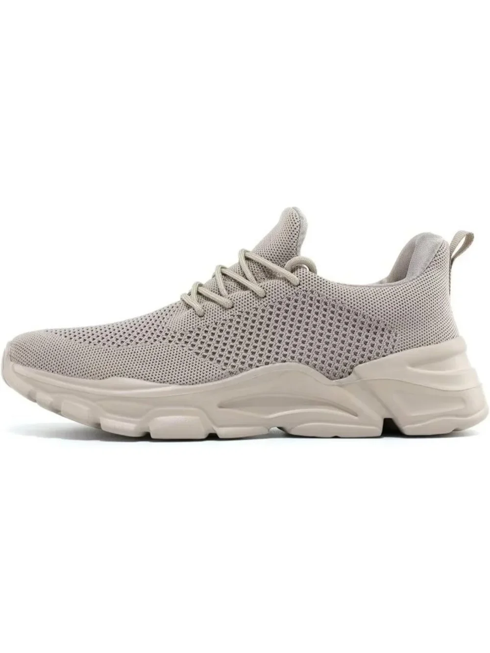 🆕Men's Khaki Slip on Walking Shoes Ultra Light Breathable Running Shoes